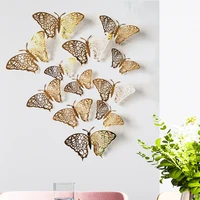 12pcs 3d hollow butterfly wall sticker for home decoration diy wall stickers cake decor r kids rooms party wedding decor butterf
