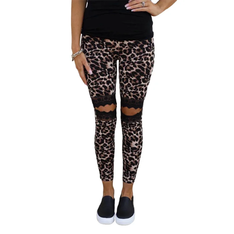 

Camouflage Ripped Trousers Casual Elastic Waist Print Korean 2020 Harajuku Clothes Pants Women Leopard Print