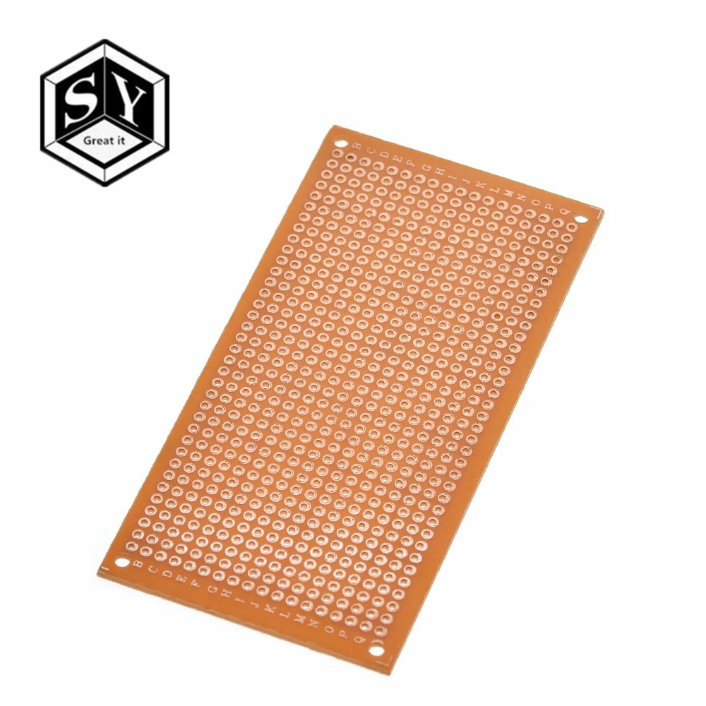 Односторонняя Универсальная 5x10 см безsolderless PCB тестовая макетная плата Медь прототип бумаги Луженая пластина соединительные отверстия DIY