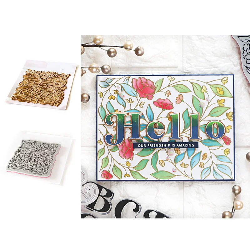

Exquisite Leaves Stamps And Hot Foil Scrapbook Diary Decoration Stencil Embossing Template Diy Greeting Card Handmade