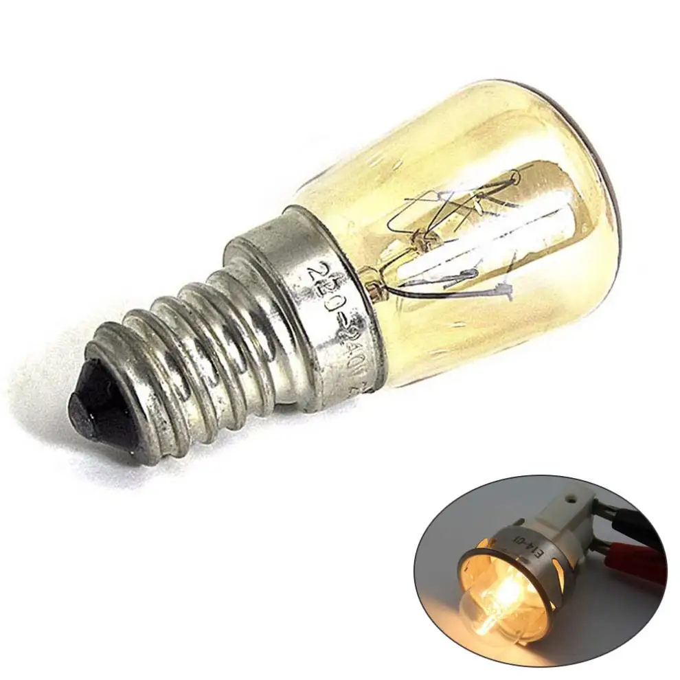 

25 Вт E14 лампочка для духовки 220V 300 градусов при высоких Температура устойчивостью микроволновая лампы тостер паровой светильник лампочка ку...