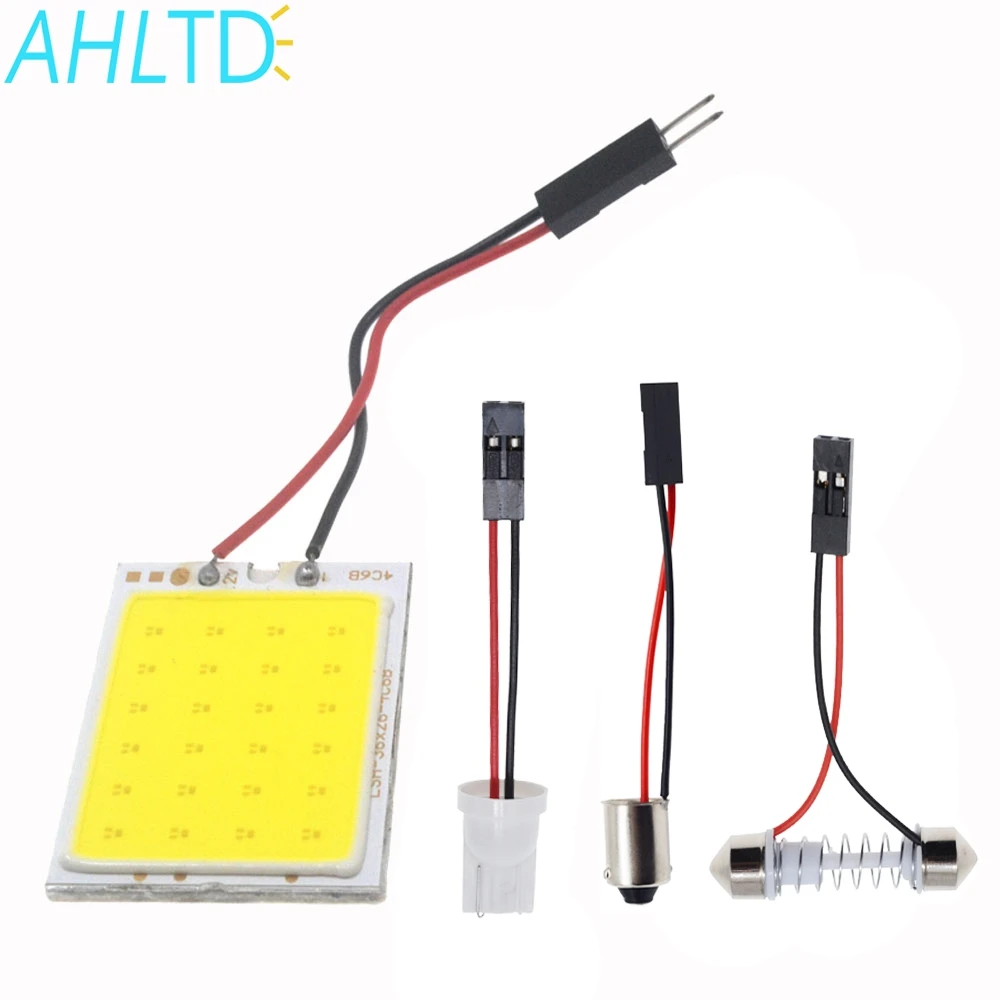2 шт. T10 удара 24smd Светодиодная панель для автомобиля супер белый авто Интерьер Чтение карта лампа светильник купол с фестонами BA9S 3 адаптер AC/DC 12V