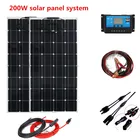 200 Вт 100 Вт система солнечной панели Гибкая панель полный комплект для автомобиляRVлодкикрыши дома 12 В 24 в зарядное устройство для солнечной батареи сделано в Китае