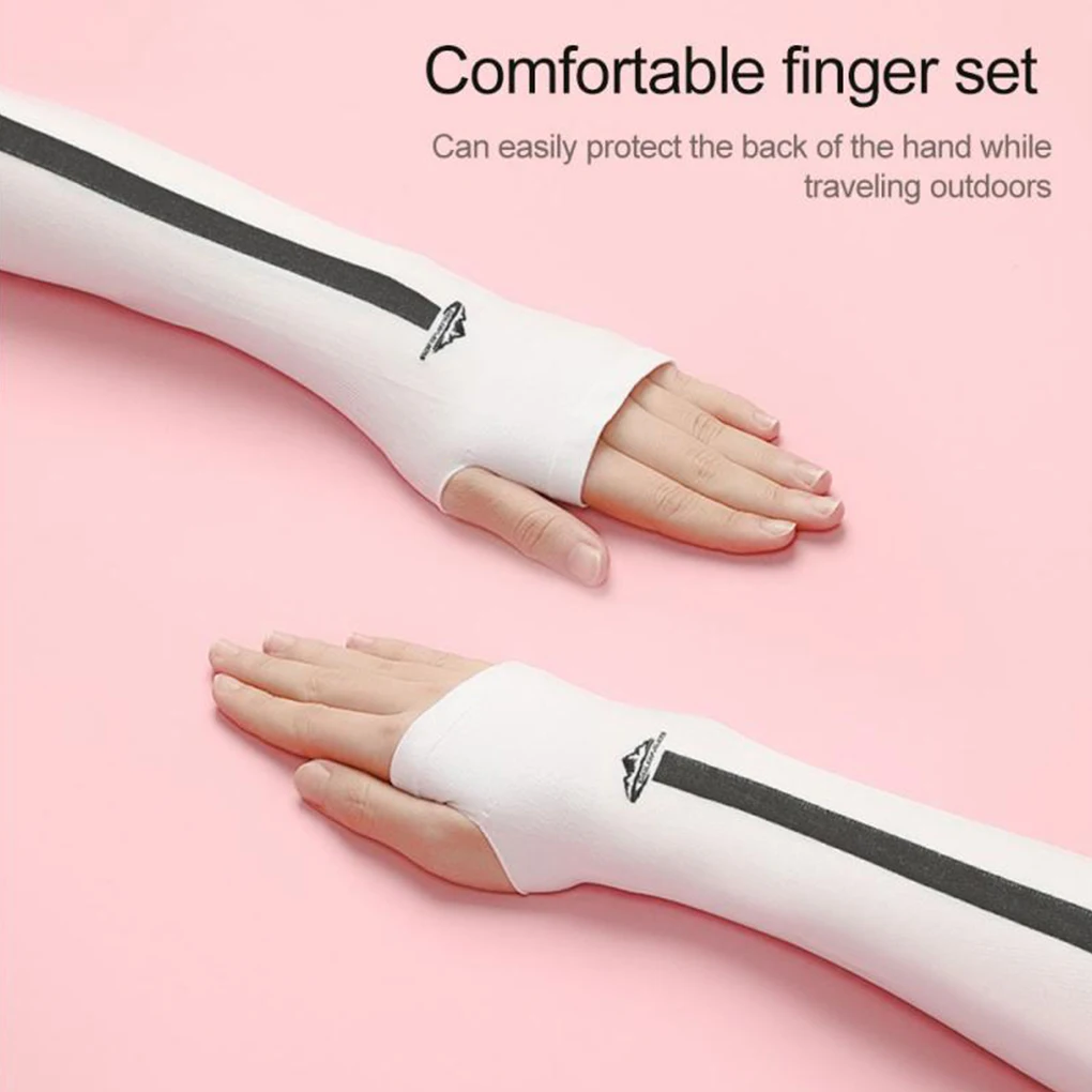 

Breathable Sunscreen Ice Cool Arm Sleeve Outdoor Travel Cycling Sports Elastic Sunproof UV Protection Arm Guard