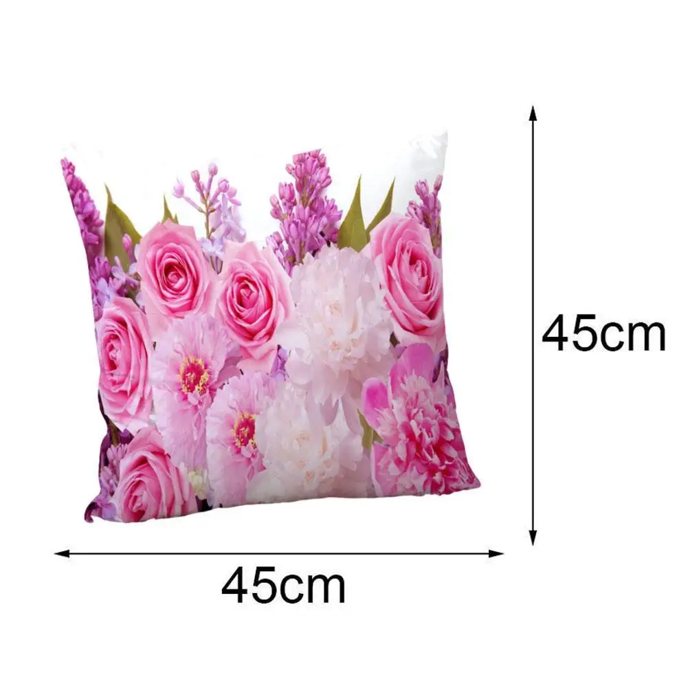 

Flower Rose Floral Romance Home Pillow Case Cushion Cover Family Wedding Party Sofa Seat Chair Decor Cartoon Car Gift Office Nap