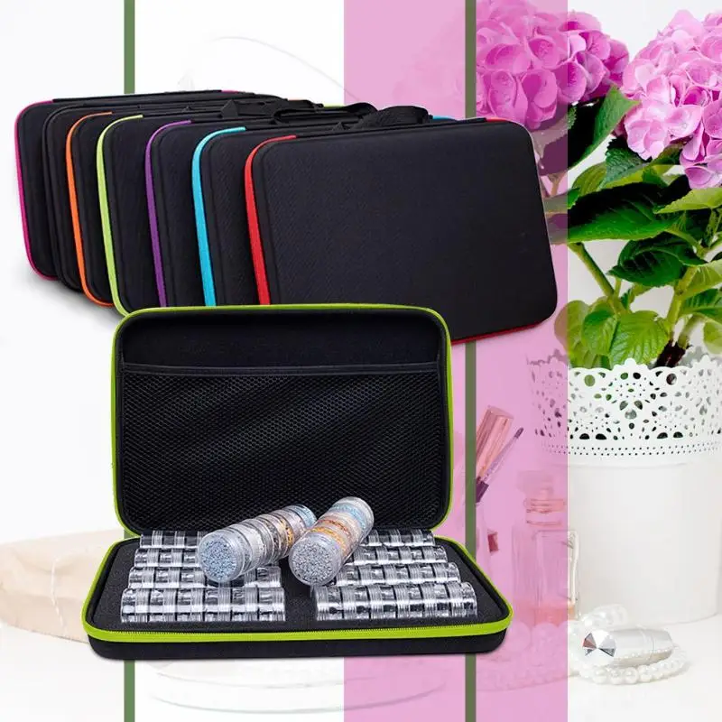 2 Pack 28 Grids Diamond Painting kits Plastic Storage Box Nail Art Rhinestone Tools Beads Case Organizer Holder | Дом и сад
