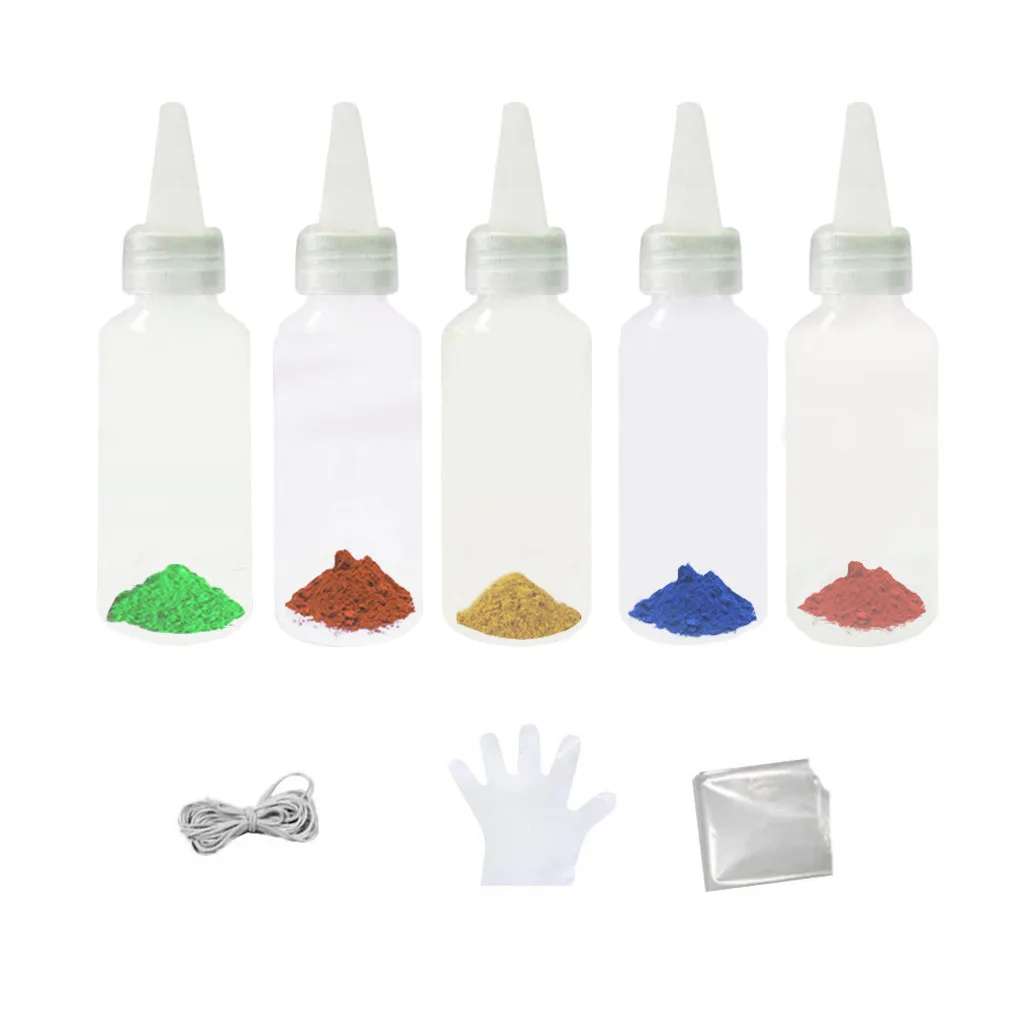 Цветные пигменты для галстука яркие тканевые краски рукоделия 5