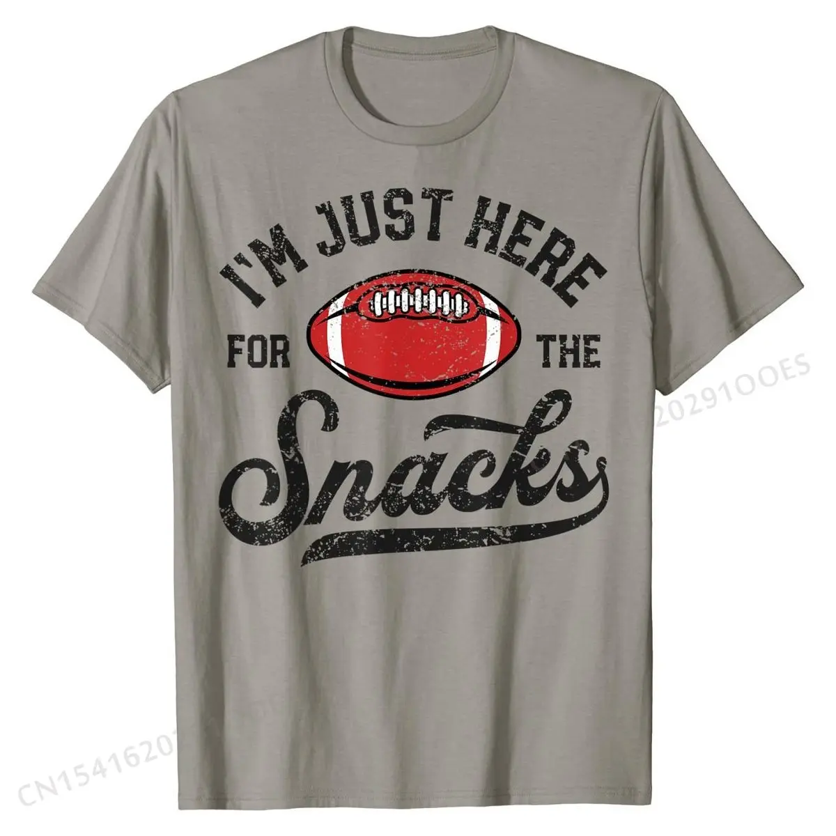 

I'm Here For The Snacks Funny Fantasy Football League T-Shirt Hot Sale Camisa Tees Cotton T Shirts for Men Simple Style