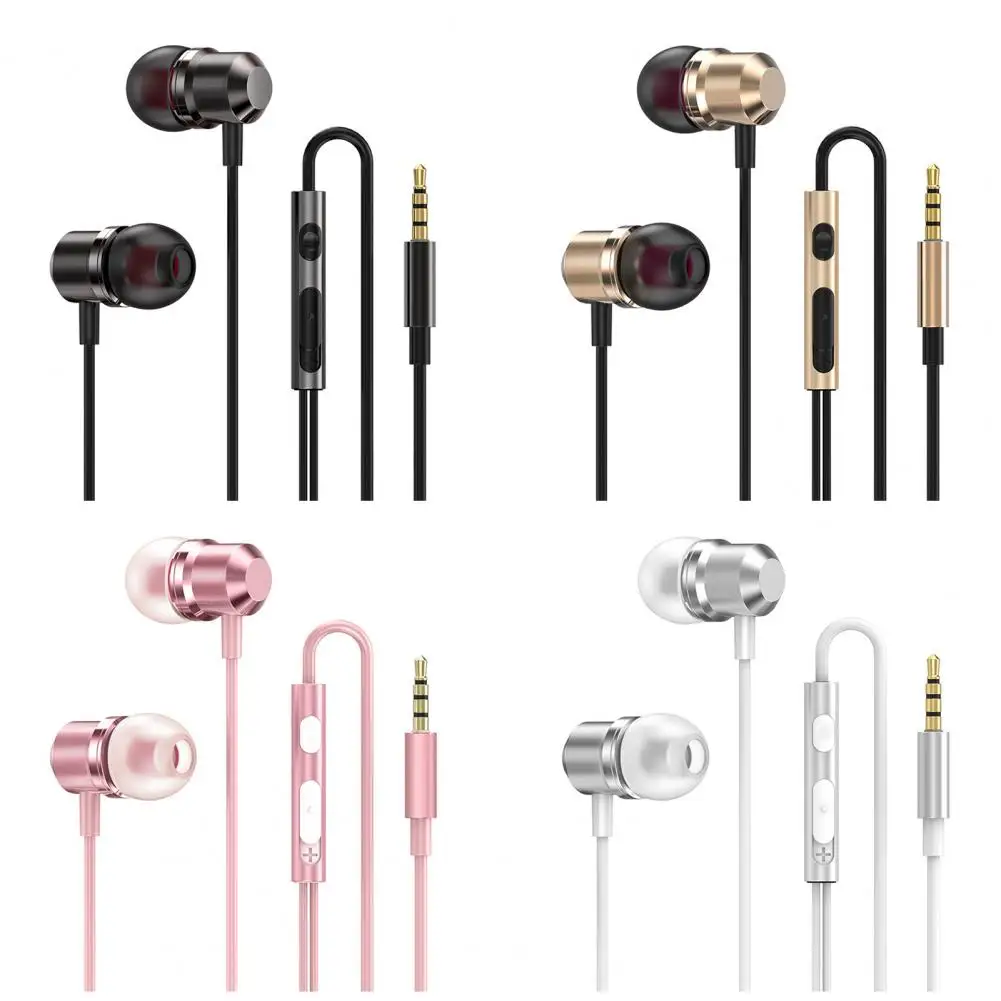 

In-ear Wired Earphone Metal Magnetic Subwoofer Mic Volume Control Gaming Headset