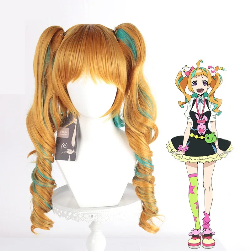 Аниме Kiznaiver NIYAMA NICO косплей парик Золотой коричневый зеленый термостойкий