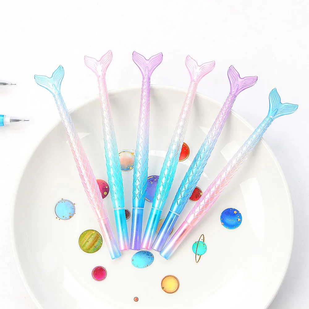 1 шт. кавайные градиентные гелевые ручки милые русалки Новинка нейтральные для