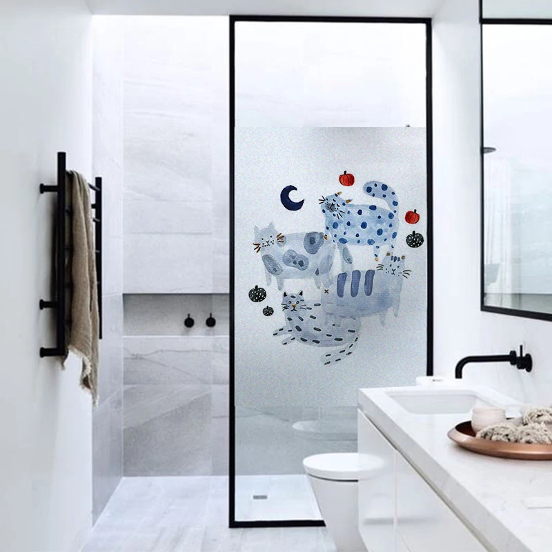 Электростатическая матовая непрозрачная оконная пленка 120 см | Дом и сад