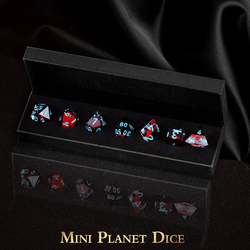 Цветок Spooky наборы костей DND драконы многогранные кости игра мини-планета