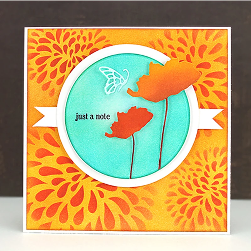 6*6 дюймов пластиковый трафарет водослива цветок ветка стволовая форма Холли для