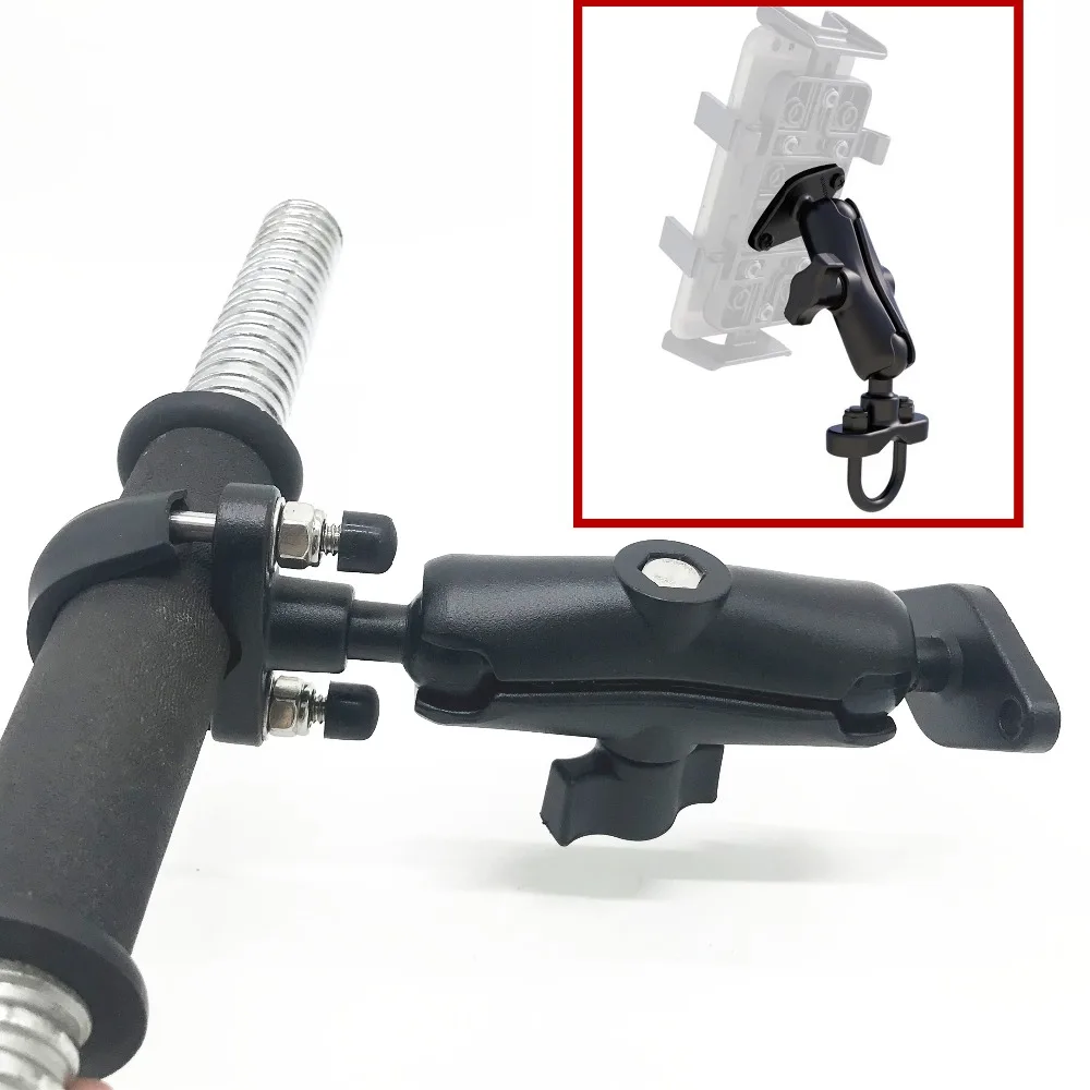 Универсальное алюминиевое крепление на руль мотоцикла + длинная розетка для Garmin