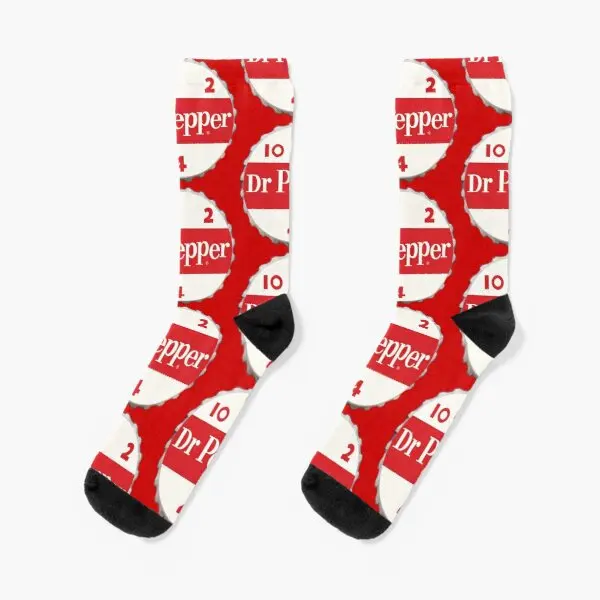 

Мужские и женские короткие носки Dr Pepper, черные носки до колена, 4 цвета