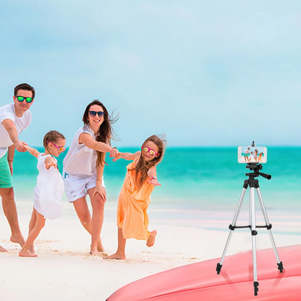 

Universal Mobile Phone Tripod Stand Photography Travel Tripode Para for Gopro iPhone Samsung Xiaomi Huawei Phone Aluminum