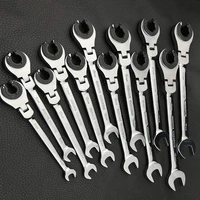 8 30mm metric flex head ratcheting wrench set professional chrome vanadium steel ratchet wrenches combination ended spanner kit