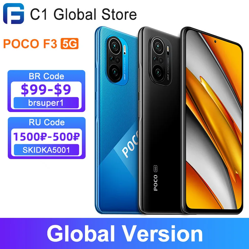 Новинка! Глобальная версия POCO F3 5G смартфон 128 ГБ/256 ГБ Snapdragon 870 Octa Core 6 67 &quot120 Гц E4