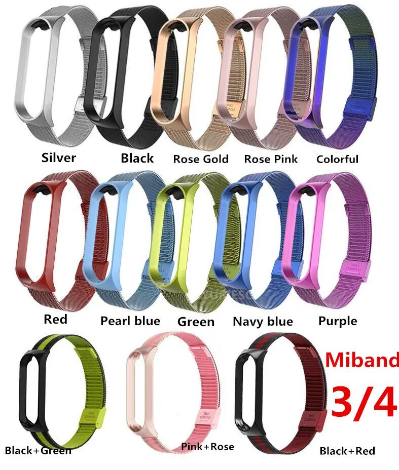 Для mi band 4 3 металлический ремешок браслет для Xiaomi mi Band 3 4 Безвинтовой mi Band 4 3 браслет mi Band браслет на запястье умный браслет 4 Сталь