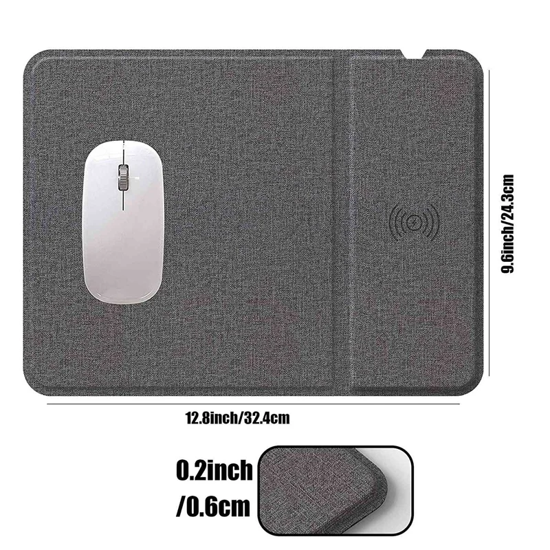 Быстрая Беспроводная зарядка коврик для мыши Qi 10 Вт зарядное устройство 2 в 1 iPhone