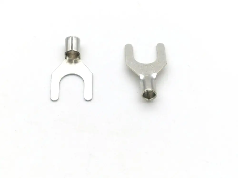 100 шт латунный соединитель провода лопаты Электрический обжимной