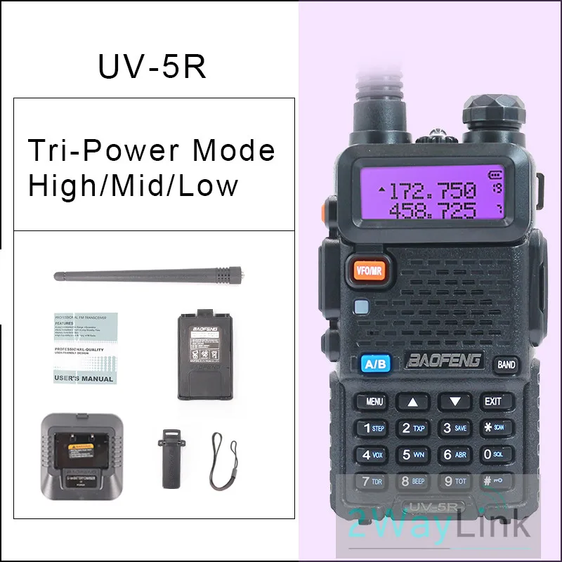

Рация UV5R Двусторонняя Baofeng UV 5R радиостанция рация мощная рация 8 Вт УКВ/УВЧ для охоты 10 км