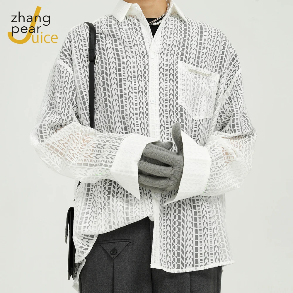 

Summer Autumn Men Long Sleeve Shirt Blouse Solid Loose Male Casual White Shirt Men Clothing Good Quality