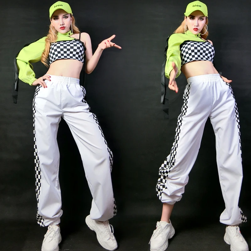 Новинка одежда в стиле хип хоп Женский уличный костюм для выступлений джаз наряд