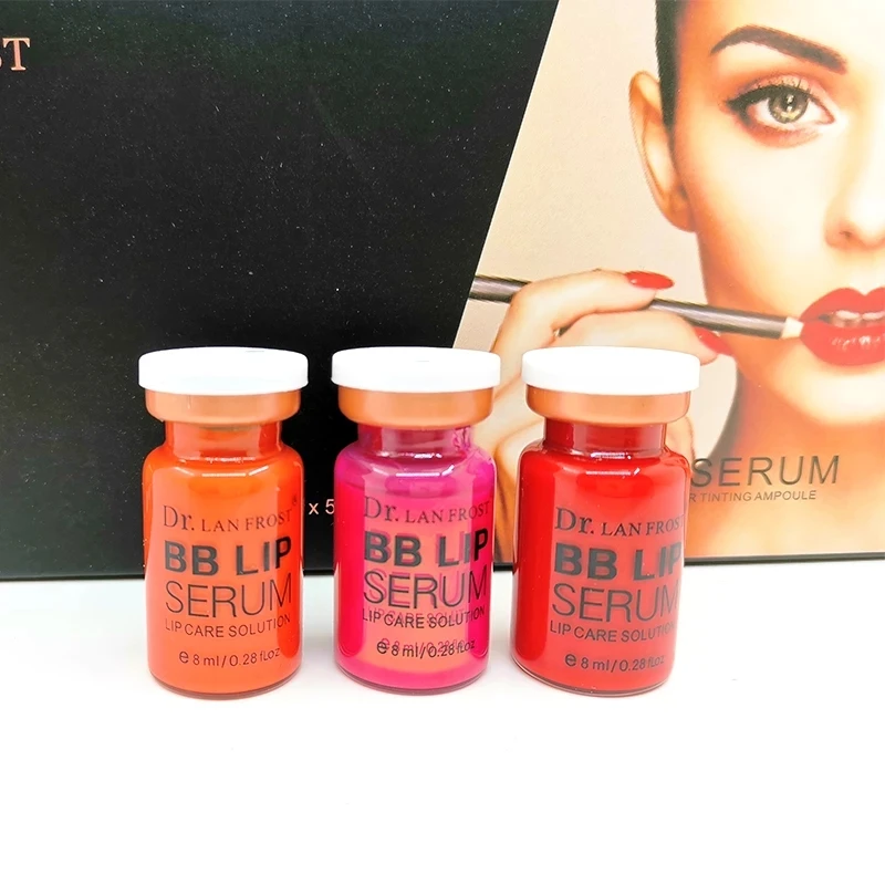 

5pcs/kit 8ml BB Lip Cream Glow Ampoule Serum Korean Comestics Lip Tint Starter Kit Beauty Salon Essence Coloring Moisting Nouris