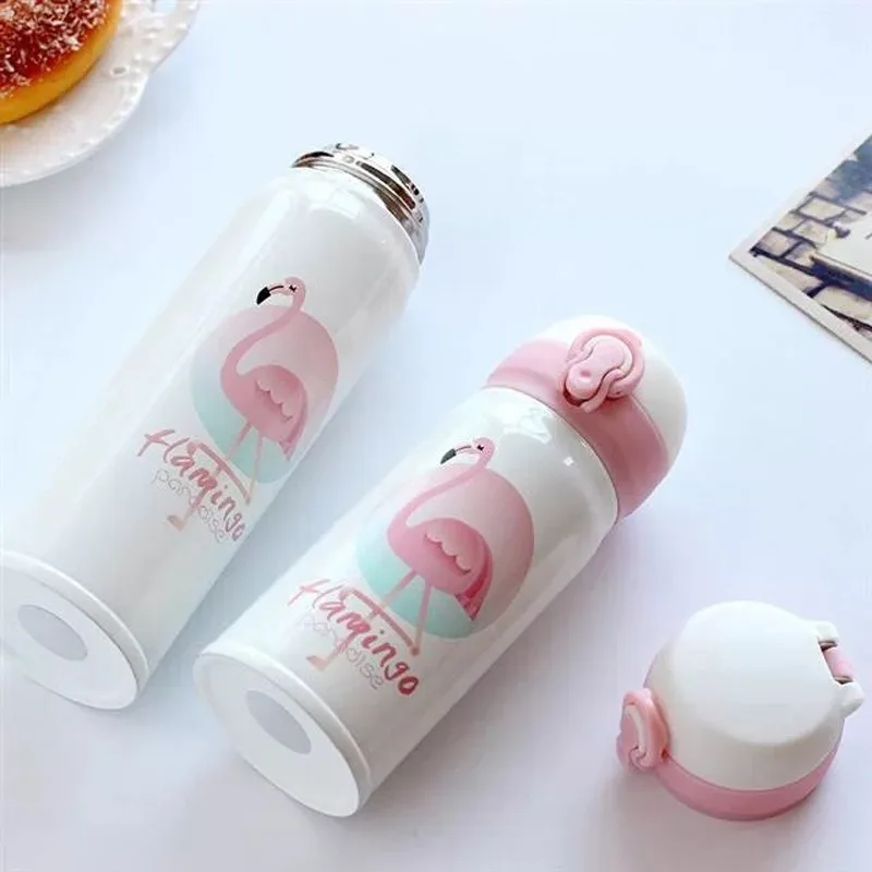Фламинго фляги 500 мл термос чашка с двойной стенкой вакуумная нержавеющая сталь