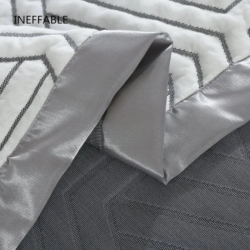 Стеганое постельное белье из 100% хлопка темно-серое покрывало Размер 230x24 5 см/245x265