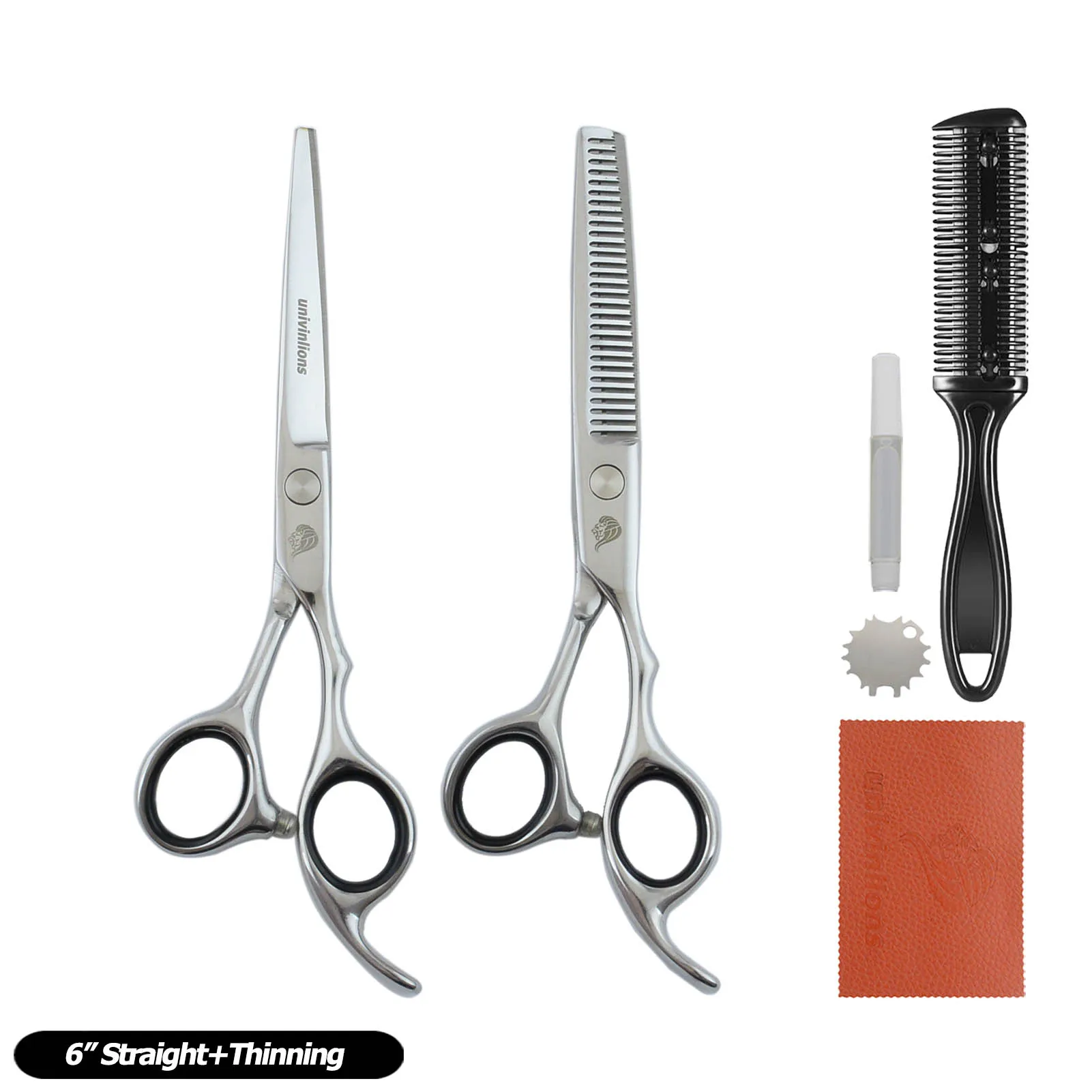 Univinlions 6.0/7.0 Inch Shears Kit Grooming Scissors For Dogs Barber Accessories Set Scissors For Home Salon Barber Trimming