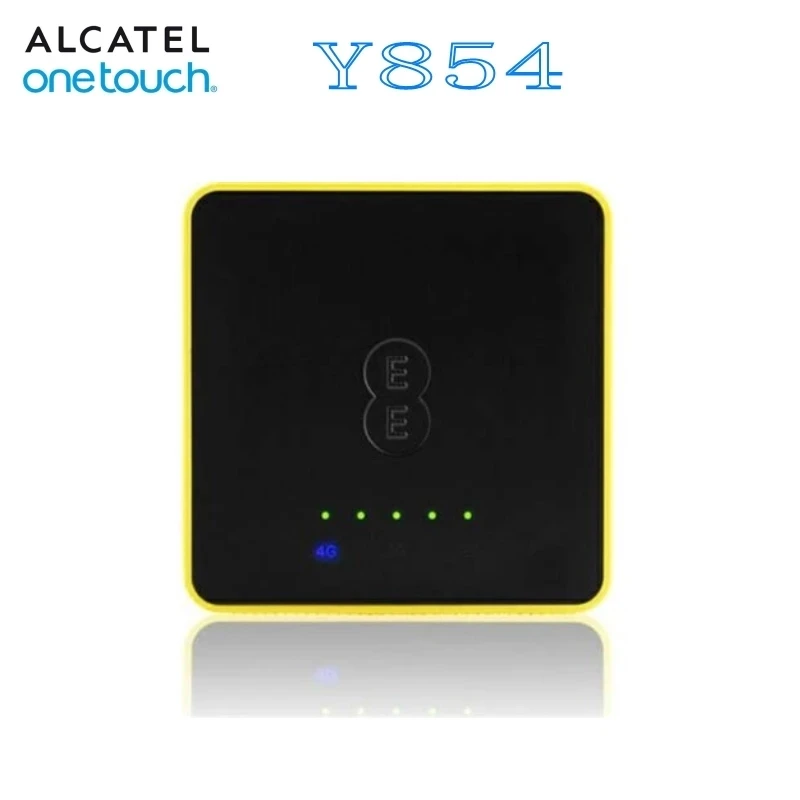 Unlocked 4G Modem EE Alcatel Y854 4G Mobile Broadband WiFi Black/Yellow FDD800/1800/2600MHZ 3G UMTS PK Y855 Y800