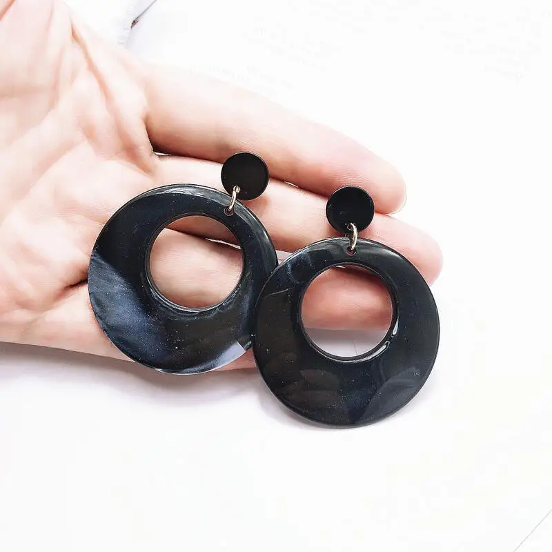 Женские богемные акриловые серьги-подвески HOOCAT большие эффектные