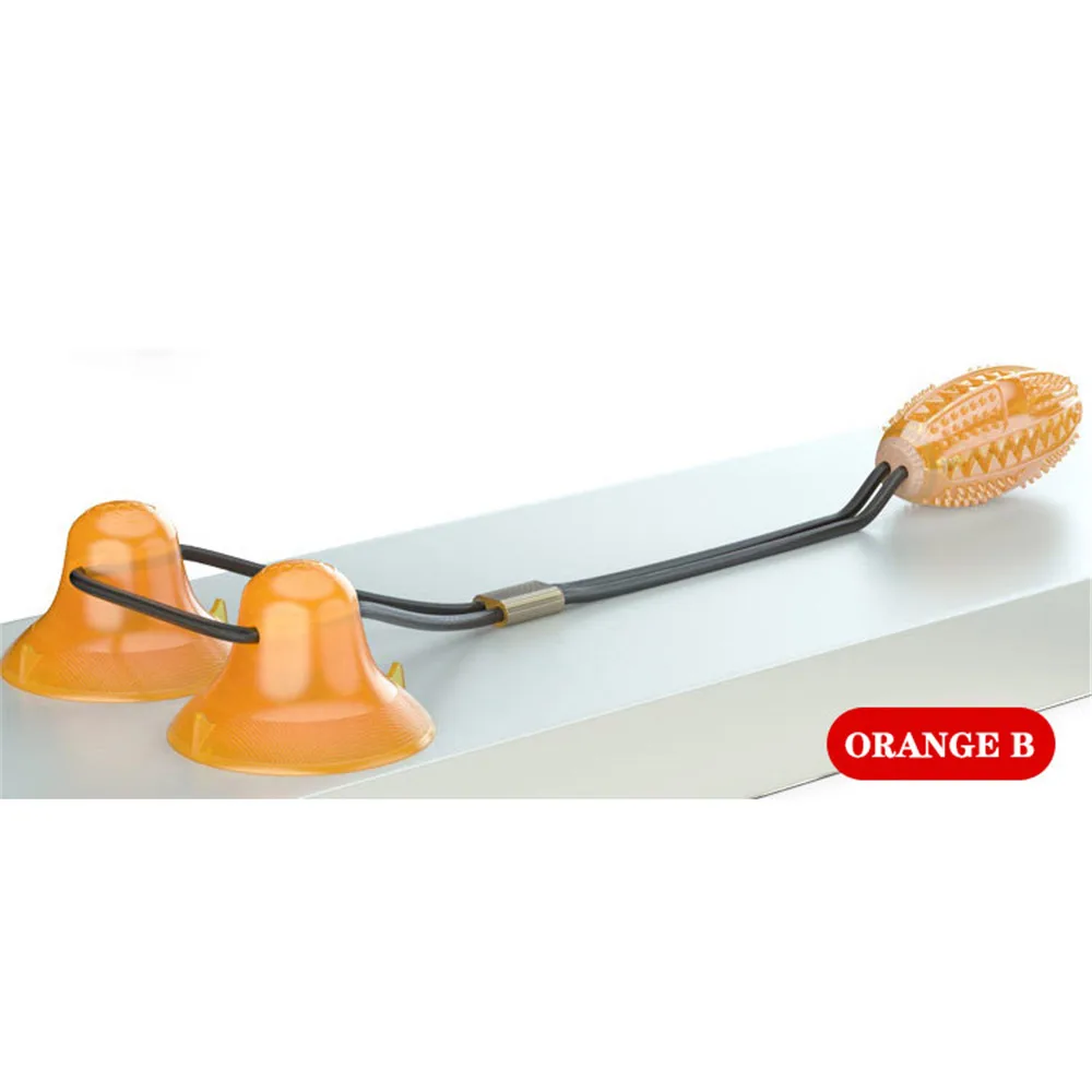 На веревке для собак мяч потяните игрушки двойная присоска жевать буксир собака