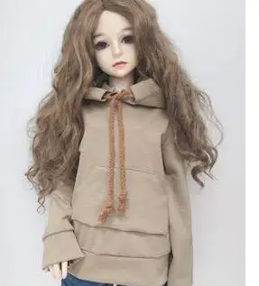 F new brown clothes T02-X547 Blyth кукольные одежда 1/3 1/4 bjd 1/6 мягкого плюша; аксессуары для куклы свитер рваные джинсовые шорты 2 шт./компл - Цвет: F new brown clothes