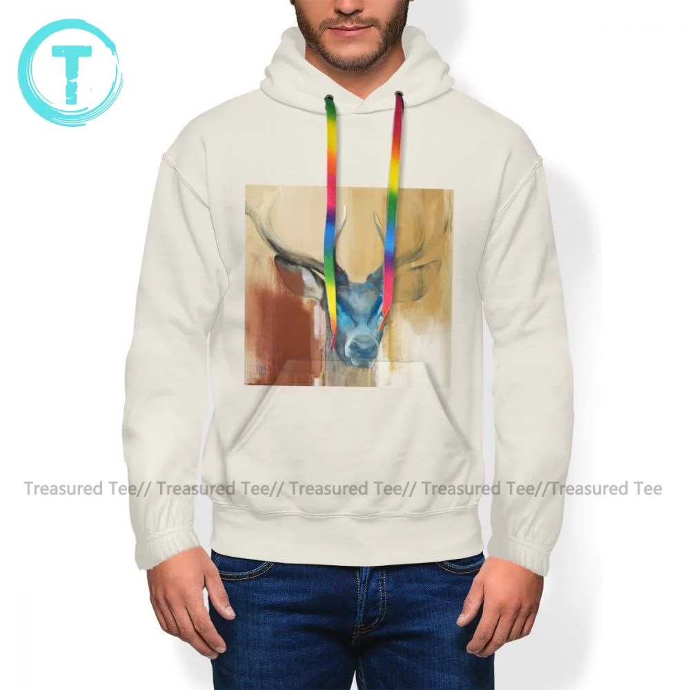 

Autumn Deer Head Hoodies Polyester Loose Pullover Hoodie Long Stylish Hoodie XL Men