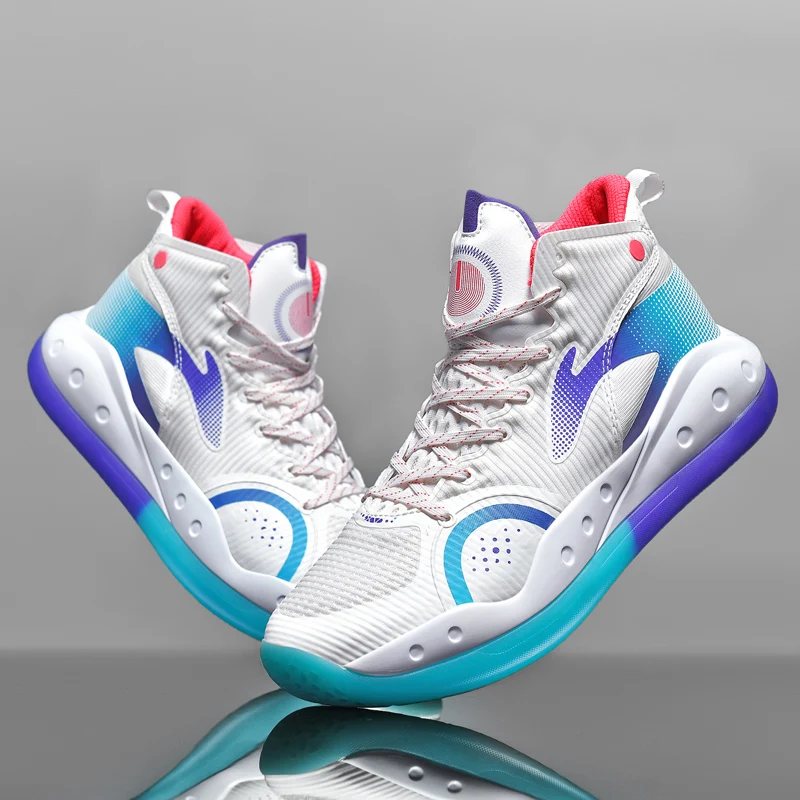 Самые продаваемые баскетбольные ботинки мужские белые желтые спортивные для