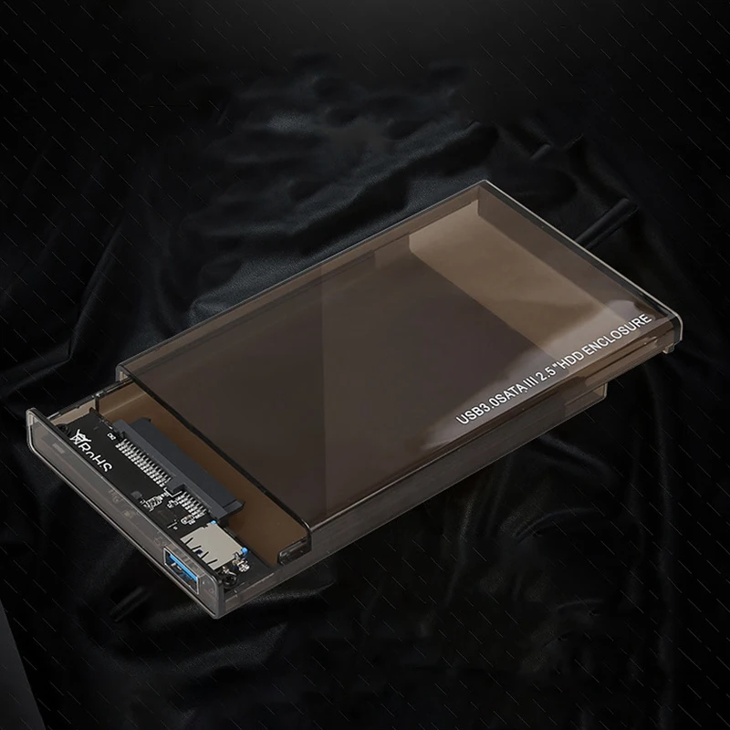 hdd case 2 5 inch transparent sata to usb 3 0 hard disk box tool free 6gbps 2tb uasp usb ssd hdd enclosure free global shipping