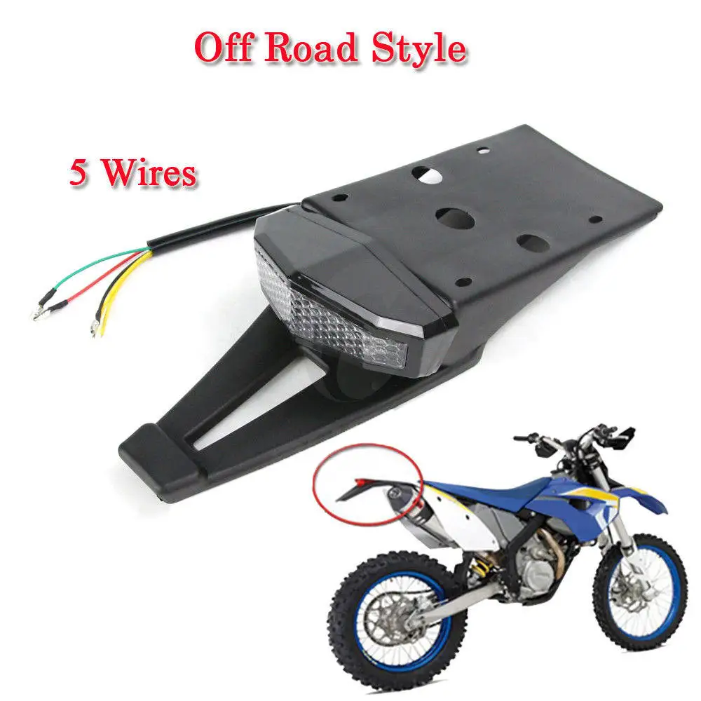 Universal Dirt Bike LED Rear Fender Brake Tail Light Turn Signal Lamp Motorcycle |