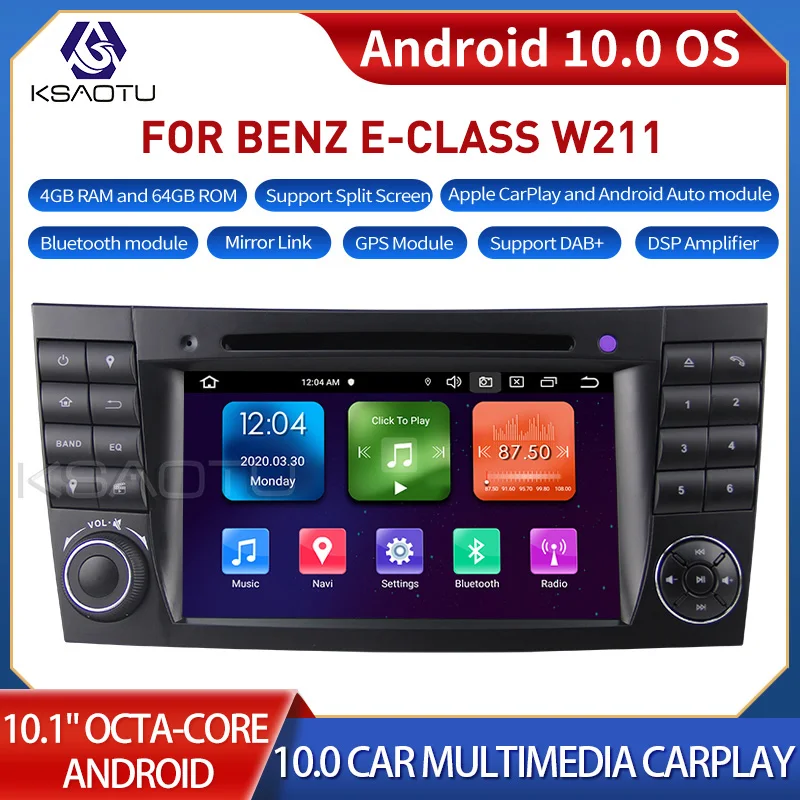 KSAOTU 7080 7 &quot8 ядерный Android 10 0 автомобильный стерео Carplay DSP DAB + GPS WiFi USB DVB T 4G TPMS Canbus OBD2