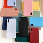 Матовый чехол для телефона Apple iPhone 11 Pro Max, X, XR, XS Max, 8, 7, 6S, 6 Plus, 5 ярких цветов, мягкий силиконовый чехол из ТПУ, чехлы для iPhone 7plus, 8plus