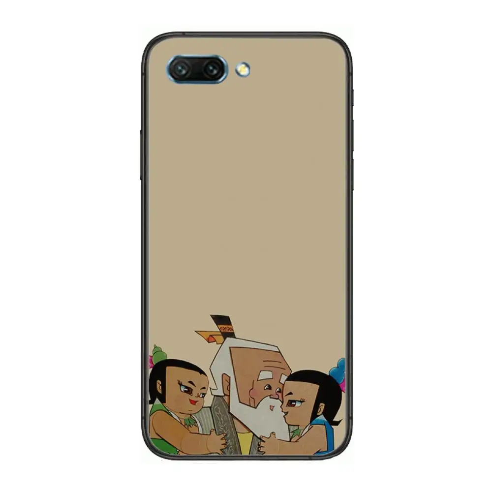 

Calabash Brothers case clear Phone Case For Huawei Honor 10 9 8 7 N Pro Lite A C RU Black Etui Coque Hoesjes comic fashion