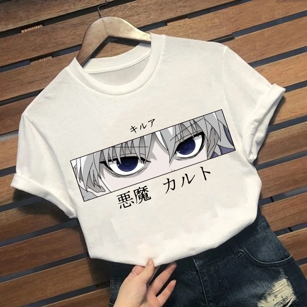 

Повседневная футболка для девушек Hunter x Hunter, уличная одежда с принтом, женские топы, футболка, женская уличная одежда с коротким рукавом