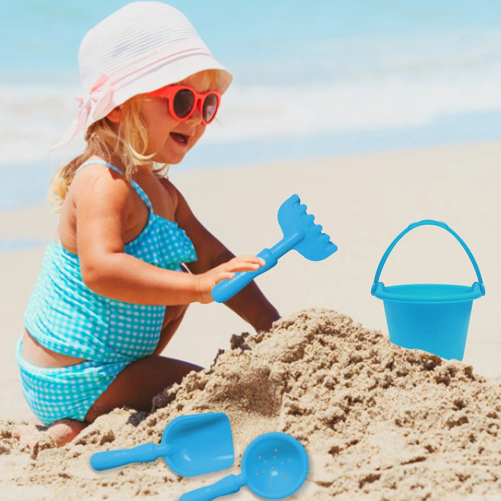 Beach Toys For Kids 4pcs Baby Beach Game Toys Children Sandbox Set Kit Summer Toys for Beach Play Sand Water Game Play