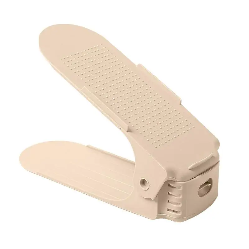 1pc Beige 1/5/10 шт Регулируемый обувной Органайзер двойной стеллаж для хранения обуви Space Saver обувь органайзеры стенд полка для Гостиная - Цвет: 1pc Beige