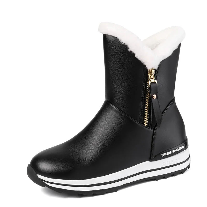 Зимние сапоги Женская зимняя обувь Туфли на платформе Каблук G258 модные женские