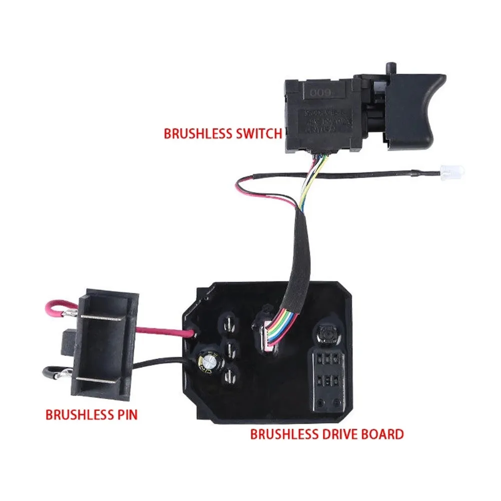 

For 2106/161/169 Brushless Electric Wrench Control Board + Motor + Speed Switch Assembly 18V 21V Angle Grinder Machine Parts