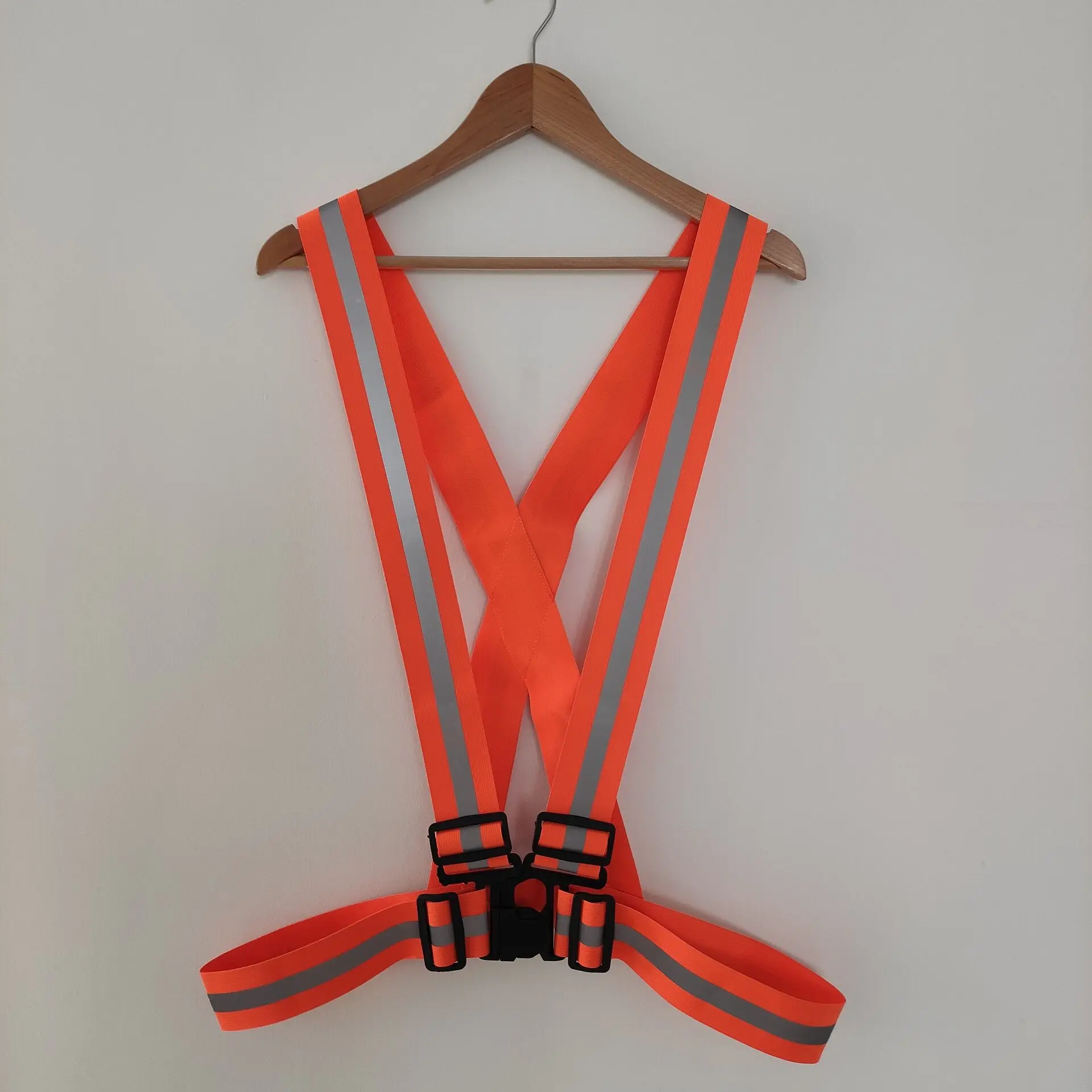 

50 Pieces Reflective Fluorescent Running Harness Safety Vest Sport Outdoor Night Accessories Warning Vest Bike Lighting